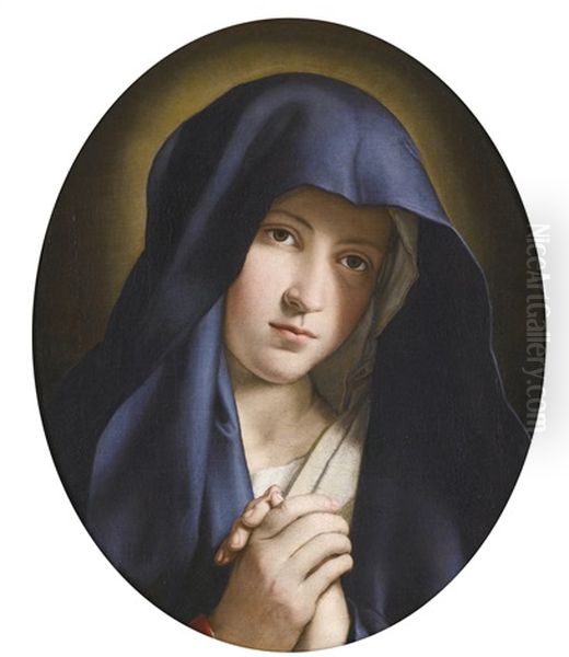 The Madonna At Prayer Oil Painting by Giovanni Battiata Salvi, Il Sassoferrato