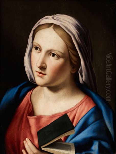 Madonna Mit Buch Oil Painting by Giovanni Battiata Salvi, Il Sassoferrato