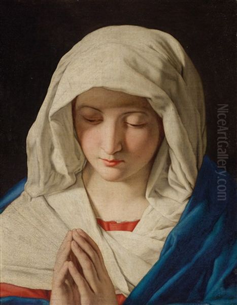 Betende Maria Oil Painting by Giovanni Battiata Salvi, Il Sassoferrato