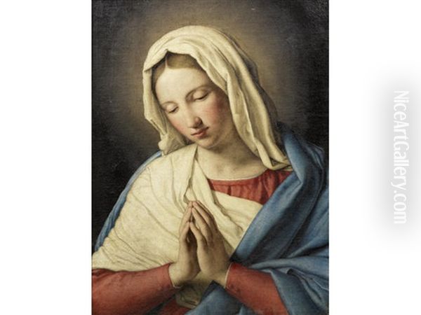 The Madonna In Prayer Oil Painting by Giovanni Battiata Salvi, Il Sassoferrato