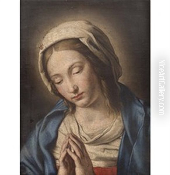 Madonna In Preghiera Oil Painting by Giovanni Battiata Salvi, Il Sassoferrato
