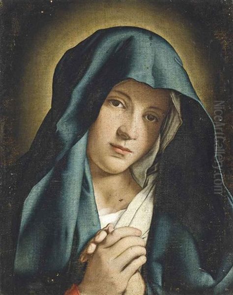 The Madonna In Prayer Oil Painting by Giovanni Battiata Salvi, Il Sassoferrato