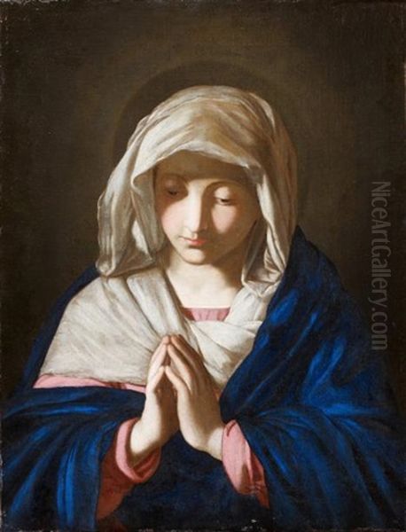 La Vierge En Prieres Oil Painting by Giovanni Battiata Salvi, Il Sassoferrato
