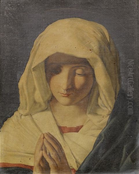 The Madonna At Prayer Oil Painting by Giovanni Battiata Salvi, Il Sassoferrato