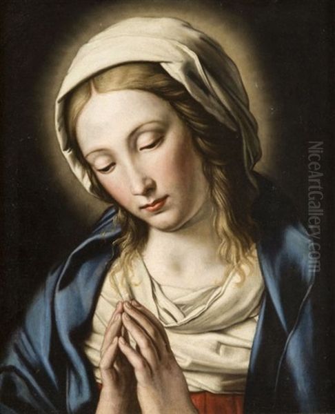Vierge Priant Oil Painting by Giovanni Battiata Salvi, Il Sassoferrato
