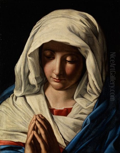 Bildnis Der Betenden Maria Oil Painting by Giovanni Battiata Salvi, Il Sassoferrato