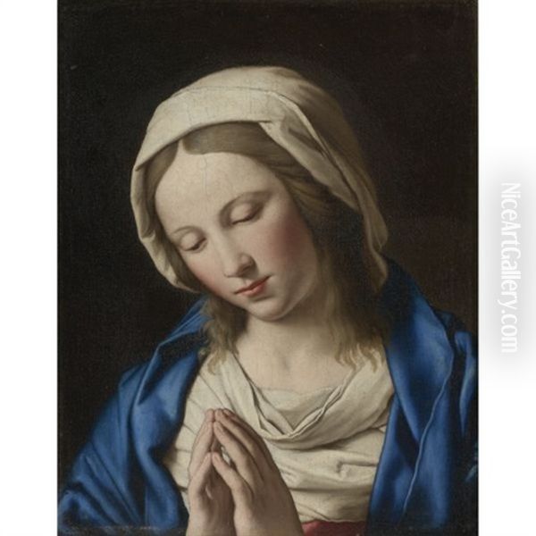The Madonna At Prayer Oil Painting by Giovanni Battiata Salvi, Il Sassoferrato