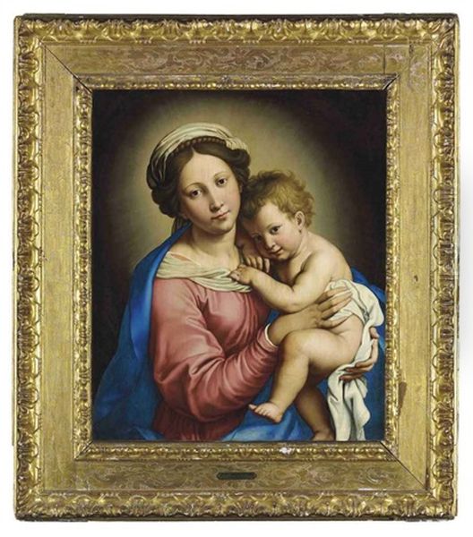 The Madonna And Child Oil Painting by Giovanni Battiata Salvi, Il Sassoferrato