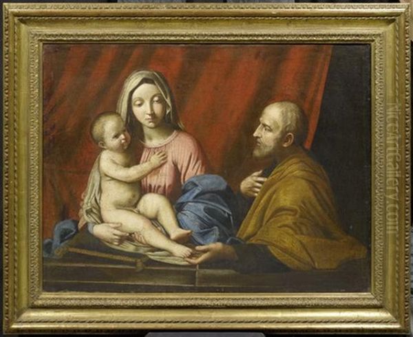 Heilige Familie Oil Painting by Giovanni Battiata Salvi, Il Sassoferrato