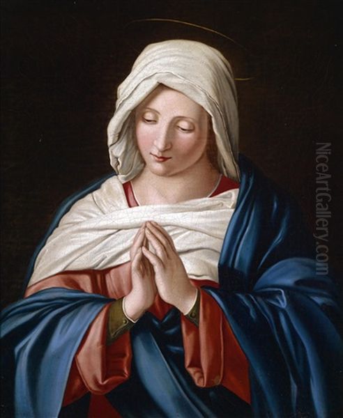Betende Madonna Oil Painting by Giovanni Battiata Salvi, Il Sassoferrato