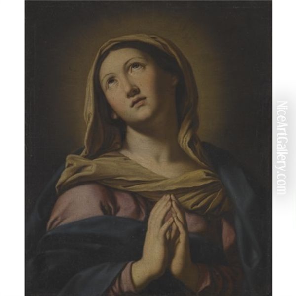The Madonna At Prayer Oil Painting by Giovanni Battiata Salvi, Il Sassoferrato