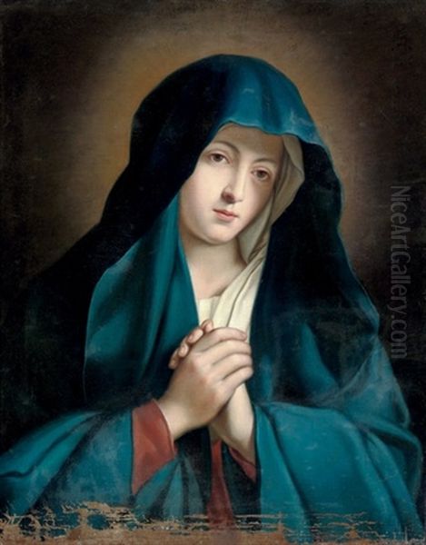 The Madonna At Prayer Oil Painting by Giovanni Battiata Salvi, Il Sassoferrato