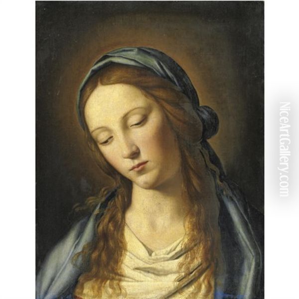 Madonna Oil Painting by Giovanni Battiata Salvi, Il Sassoferrato