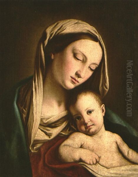 Muttergottes Mit Kind Oil Painting by Giovanni Battiata Salvi, Il Sassoferrato