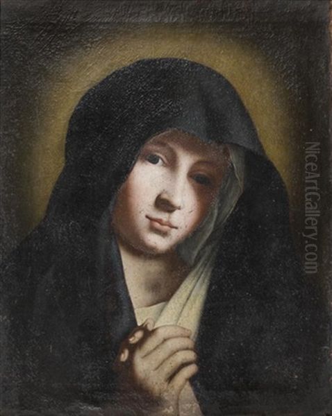 La Vierge Aux Mains Jointes Oil Painting by Giovanni Battiata Salvi, Il Sassoferrato
