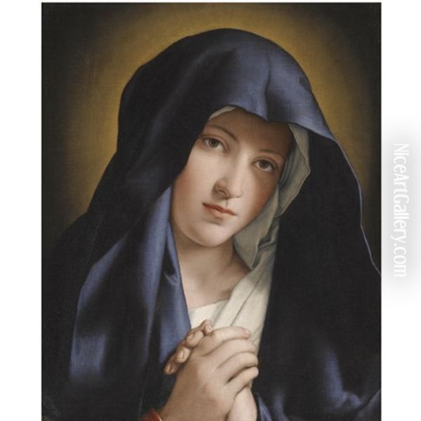 The Madonna At Prayer Oil Painting by Giovanni Battiata Salvi, Il Sassoferrato