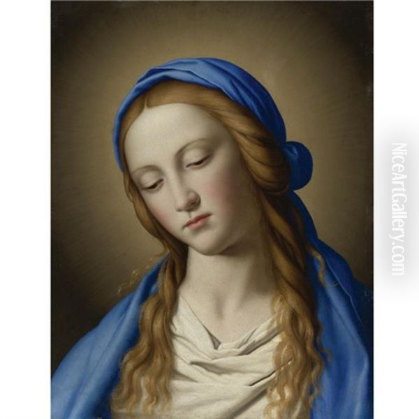 Madonna Oil Painting by Giovanni Battiata Salvi, Il Sassoferrato
