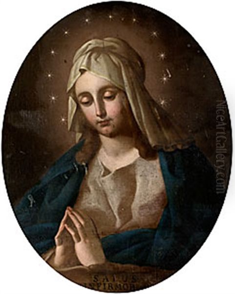 Madonna Oil Painting by Giovanni Battiata Salvi, Il Sassoferrato