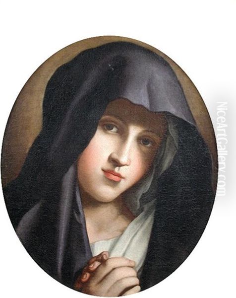 The Madonna At Prayer Oil Painting by Giovanni Battiata Salvi, Il Sassoferrato