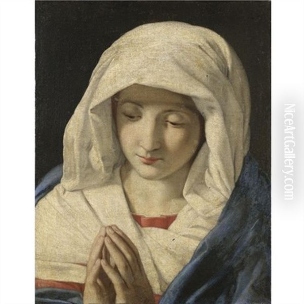 Madonna Oil Painting by Giovanni Battiata Salvi, Il Sassoferrato