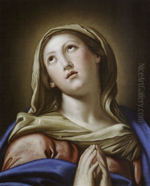 Madonna Orante Oil Painting by Giovanni Battiata Salvi, Il Sassoferrato