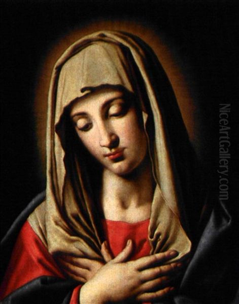 Madonna Oil Painting by Giovanni Battiata Salvi, Il Sassoferrato