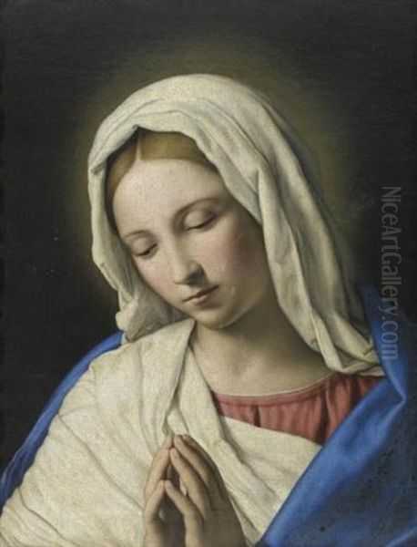 Madonna Oil Painting by Giovanni Battiata Salvi, Il Sassoferrato