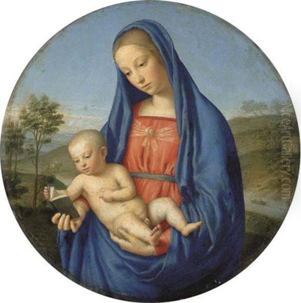 The Madonna And Child Oil Painting by Giovanni Battiata Salvi, Il Sassoferrato