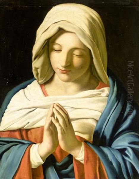The Virgin At Prayer Oil Painting by Giovanni Battiata Salvi, Il Sassoferrato