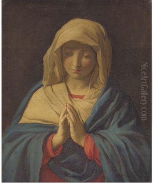 The Virgin At Prayer Oil Painting by Giovanni Battiata Salvi, Il Sassoferrato