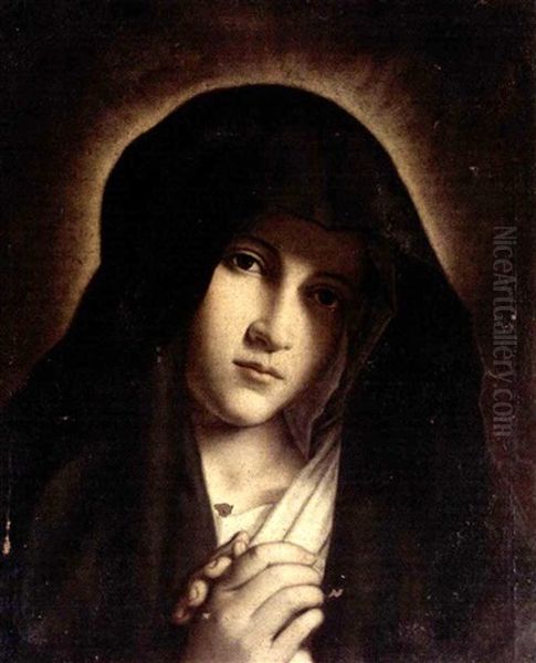 The Madonna At Prayer Oil Painting by Giovanni Battiata Salvi, Il Sassoferrato