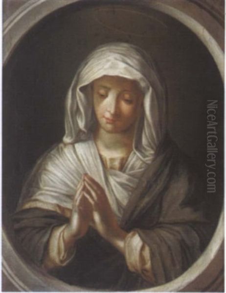 Madonna Oil Painting by Giovanni Battiata Salvi, Il Sassoferrato