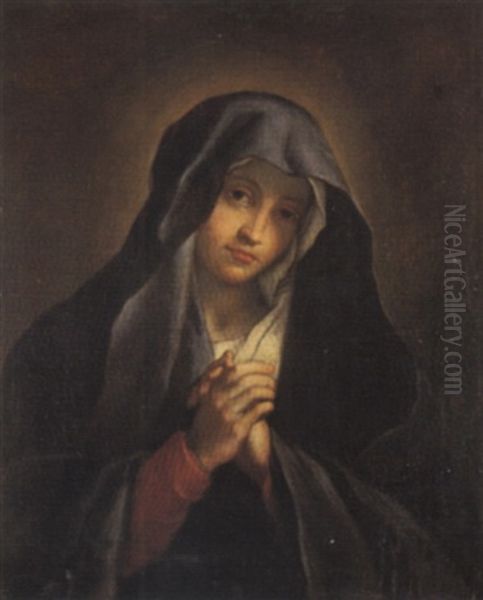 Madonna Oil Painting by Giovanni Battiata Salvi, Il Sassoferrato