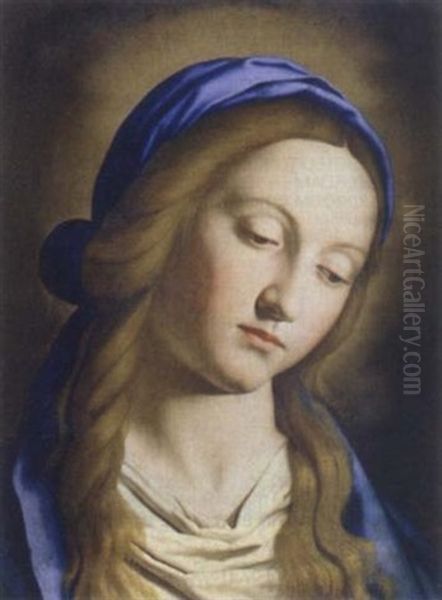 Head Of The Madonna Oil Painting by Giovanni Battiata Salvi, Il Sassoferrato