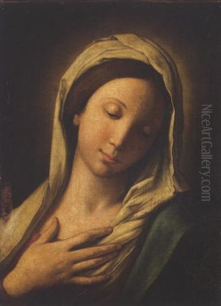 The Madonna Oil Painting by Giovanni Battiata Salvi, Il Sassoferrato