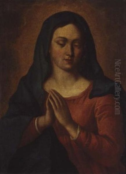 The Madonna At Prayer Oil Painting by Giovanni Battiata Salvi, Il Sassoferrato