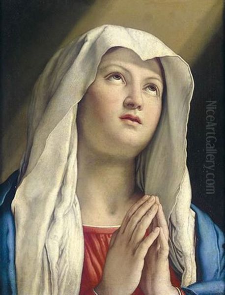 The Virgin In Prayer Oil Painting by Giovanni Battiata Salvi, Il Sassoferrato