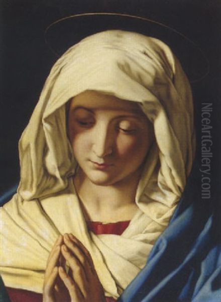 Die Betende Maria Oil Painting by Giovanni Battiata Salvi, Il Sassoferrato