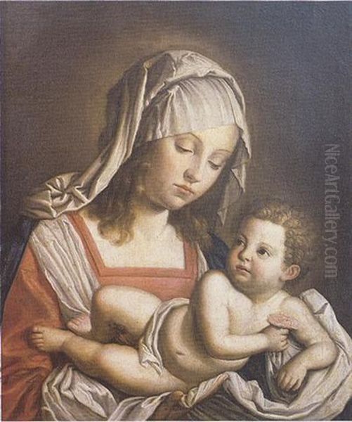 La Vierge Et L'enfant Oil Painting by Giovanni Battiata Salvi, Il Sassoferrato