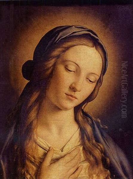 Head Of The Madonna Oil Painting by Giovanni Battiata Salvi, Il Sassoferrato