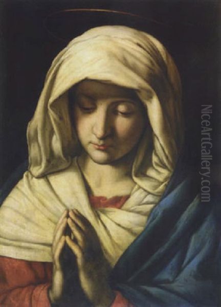 The Madonna At Prayer Oil Painting by Giovanni Battiata Salvi, Il Sassoferrato