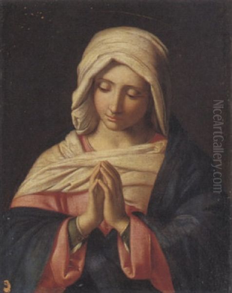Madonna Oil Painting by Giovanni Battiata Salvi, Il Sassoferrato
