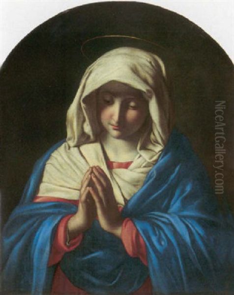The Madonna In Prayer Oil Painting by Giovanni Battiata Salvi, Il Sassoferrato