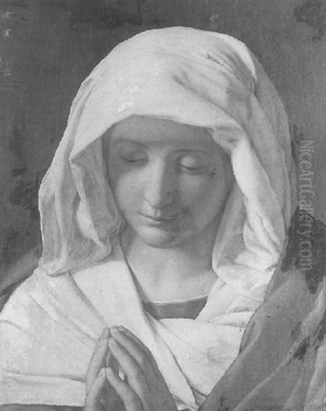 La Vierge En Priere Oil Painting by Giovanni Battiata Salvi, Il Sassoferrato