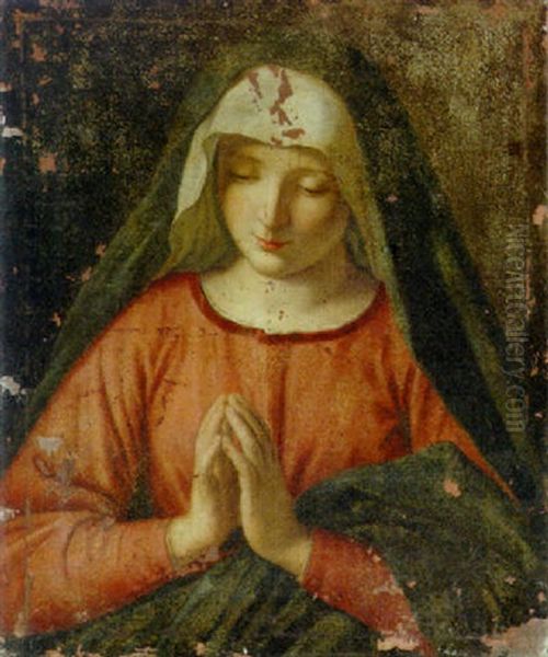 The Madonna At Prayer Oil Painting by Giovanni Battiata Salvi, Il Sassoferrato