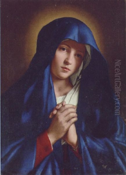 The Madonna At Prayer Oil Painting by Giovanni Battiata Salvi, Il Sassoferrato