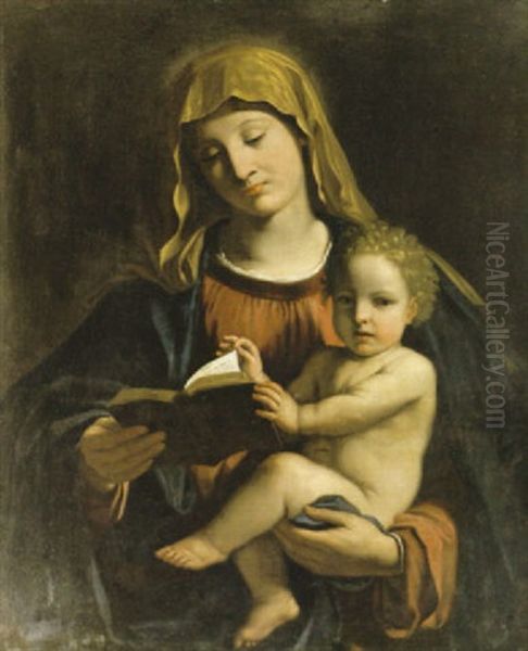 Jungfru Maria Med Jesusbarnet Oil Painting by Giovanni Battiata Salvi, Il Sassoferrato
