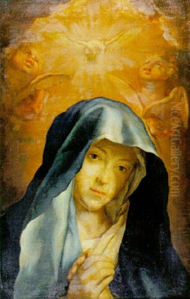 Virgen Orante Oil Painting by Giovanni Battiata Salvi, Il Sassoferrato