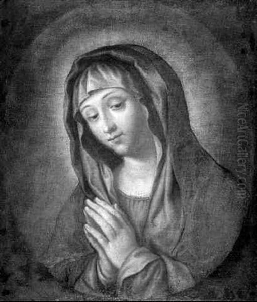 Madonna In Prayer Oil Painting by Giovanni Battiata Salvi, Il Sassoferrato