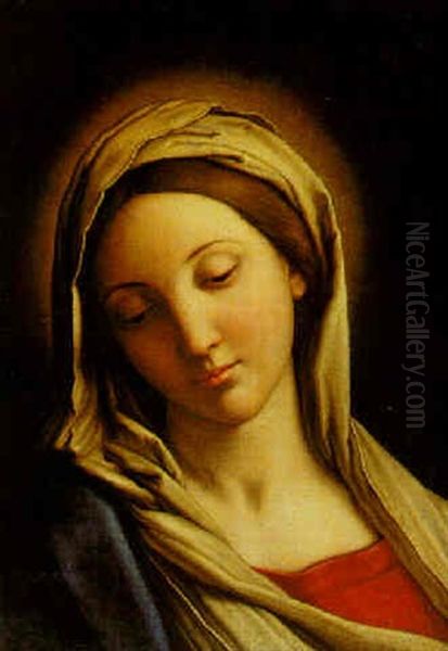The Madonna Oil Painting by Giovanni Battiata Salvi, Il Sassoferrato
